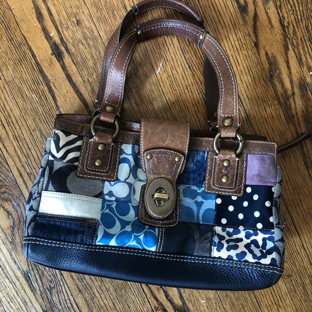 Vintage Coach patchwork handbag!